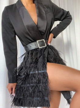 FIFTH AVE FEATHERS DRESS