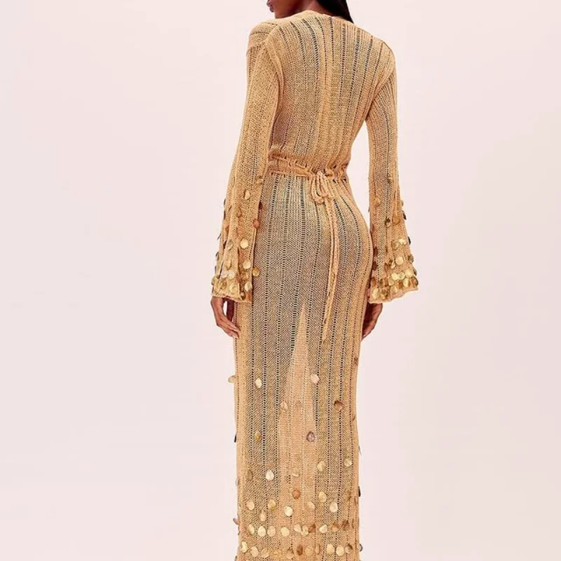 Shinny Knitted Maxi Dress