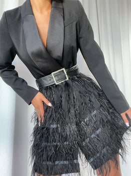 FIFTH AVE FEATHERS DRESS