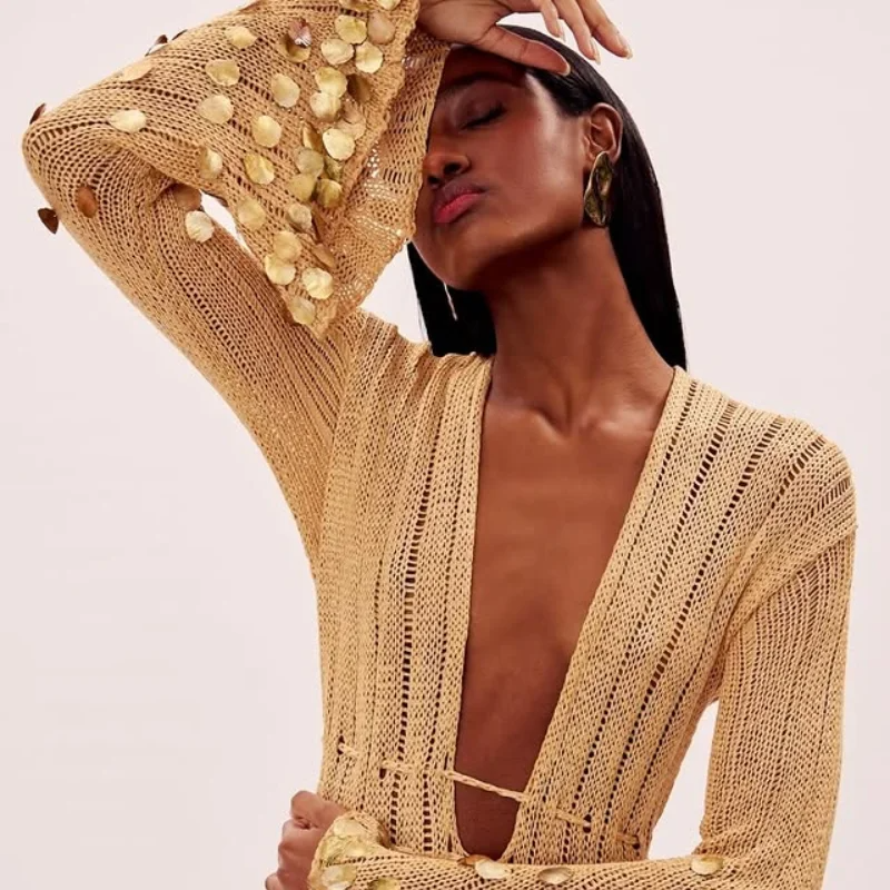 Shinny Knitted Maxi Dress