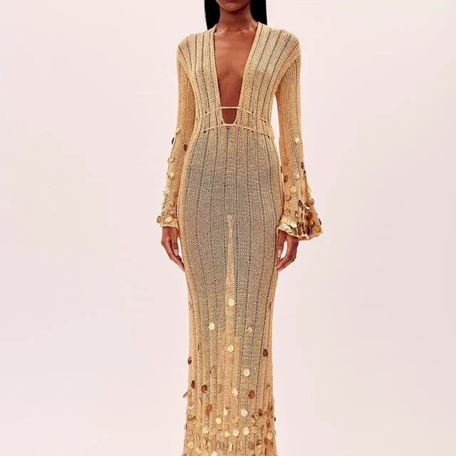 Shinny Knitted Maxi Dress