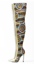 Toe High Knee Heel Boots
