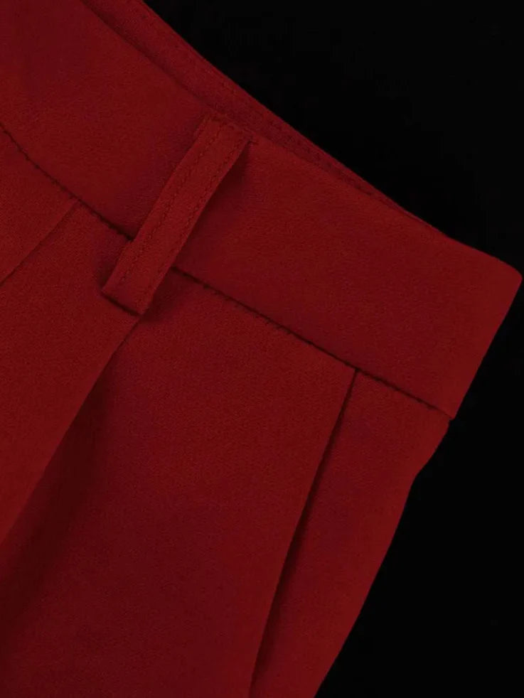 Button Blazer and High Waisted Shorts Set