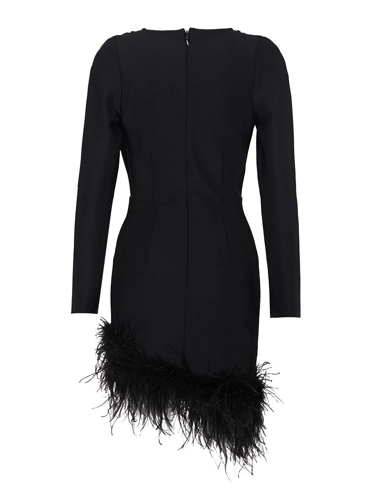 FIFTH AVE FEATHERS DRESS