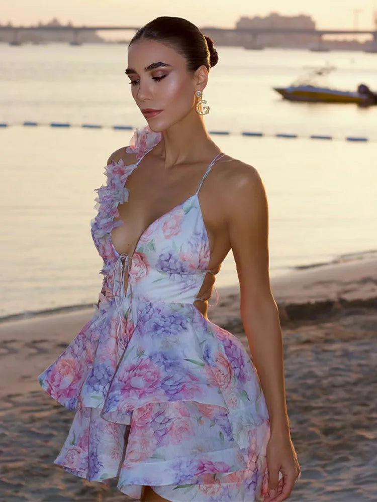3d Flower Mini Dress