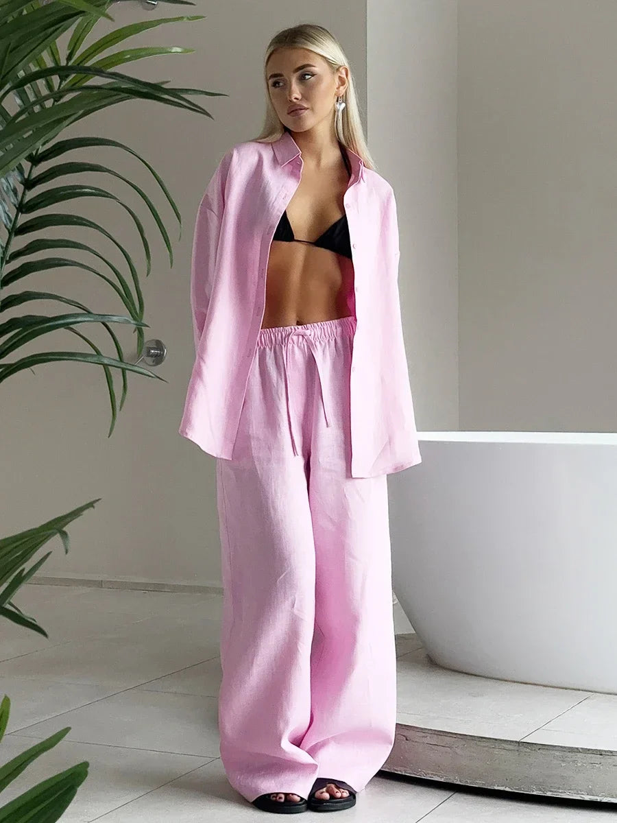 Casual Cotton Linen Suit