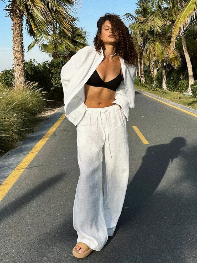 Casual Cotton Linen Suit