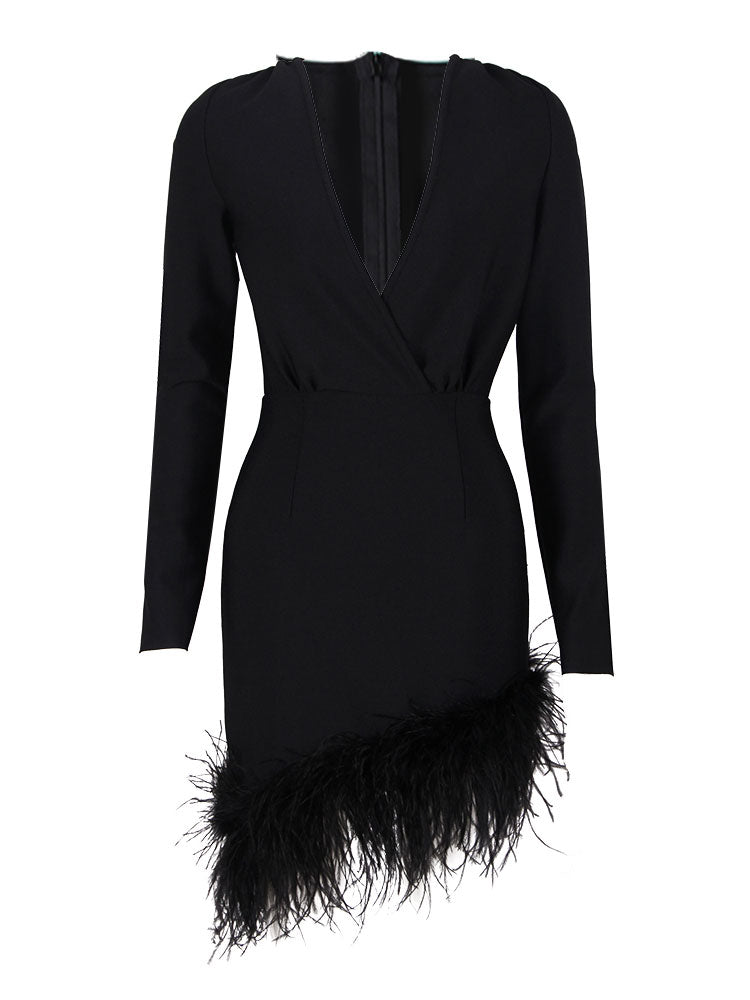 FIFTH AVE FEATHERS DRESS