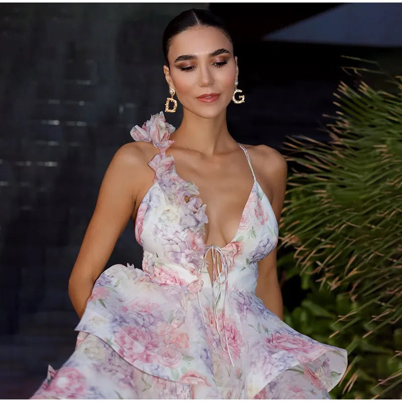 3d Flower Mini Dress