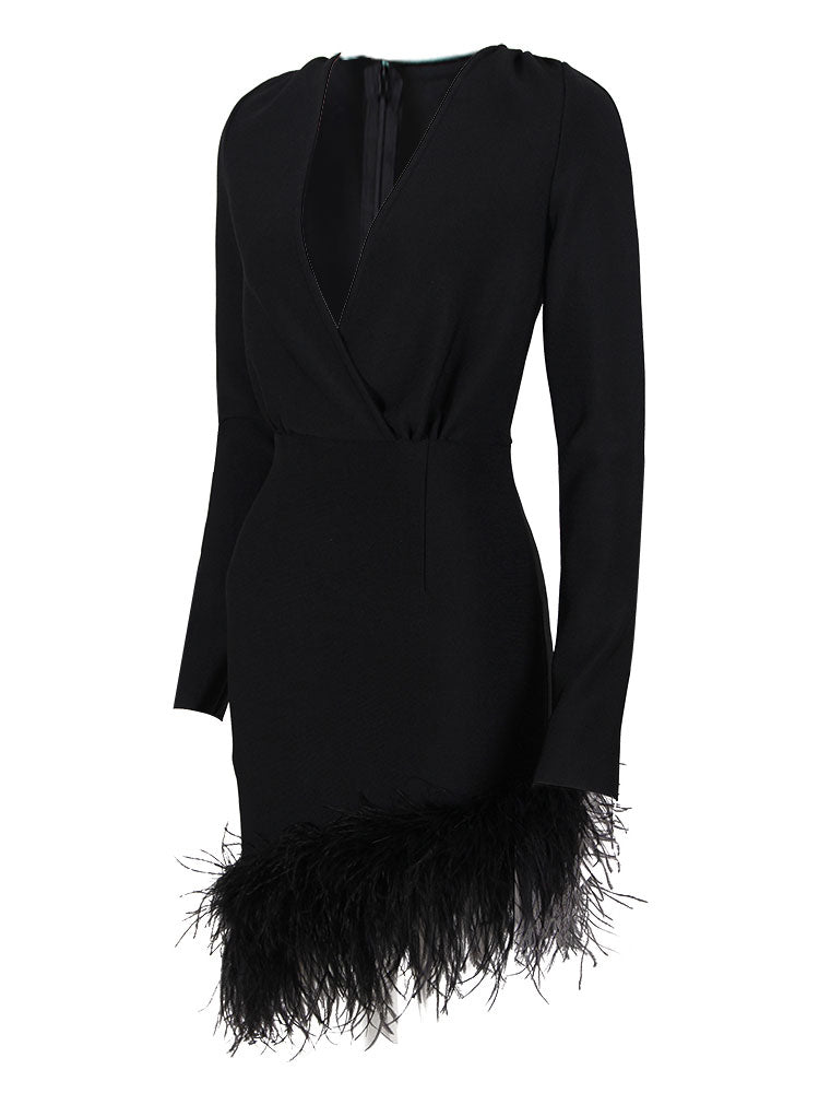 FIFTH AVE FEATHERS DRESS