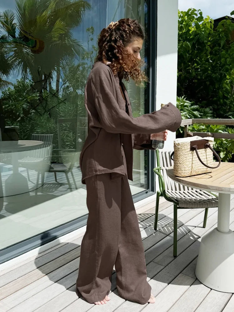 Casual Cotton Linen Suit