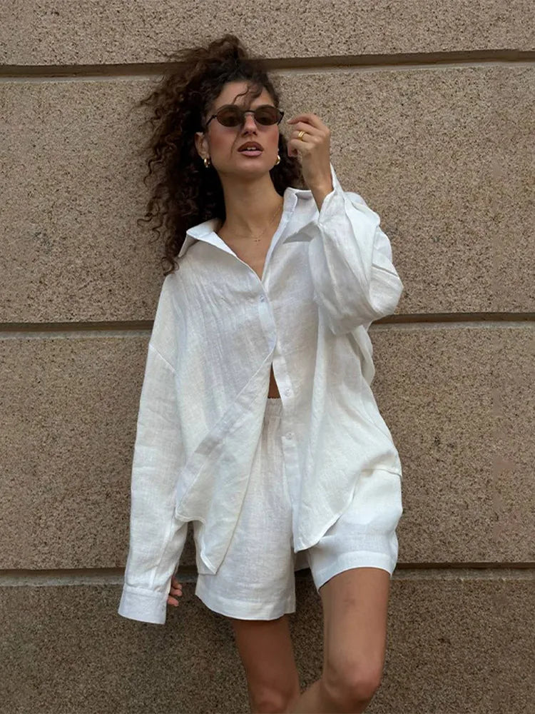 Casual Cotton Linen Suit