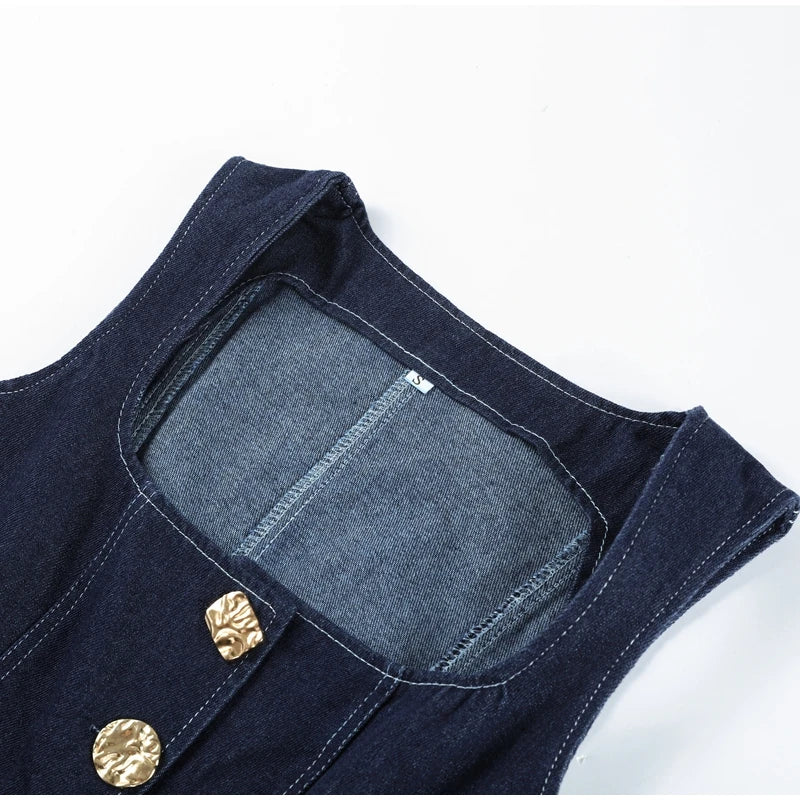Denim Sleeveless Set Leo