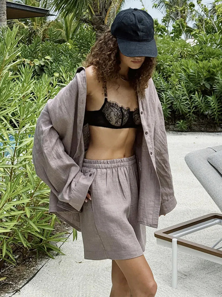 Casual Cotton Linen Suit