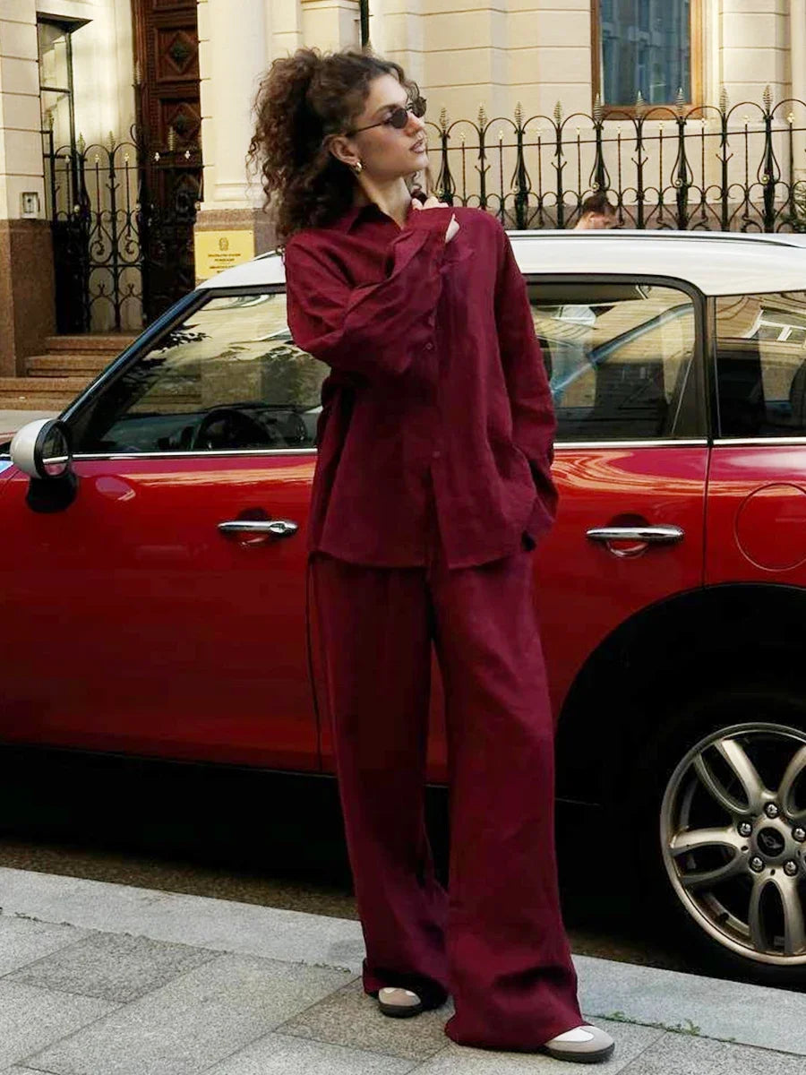 Casual Cotton Linen Suit