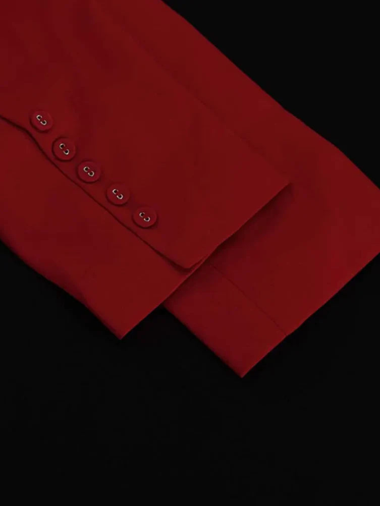 Button Blazer and High Waisted Shorts Set