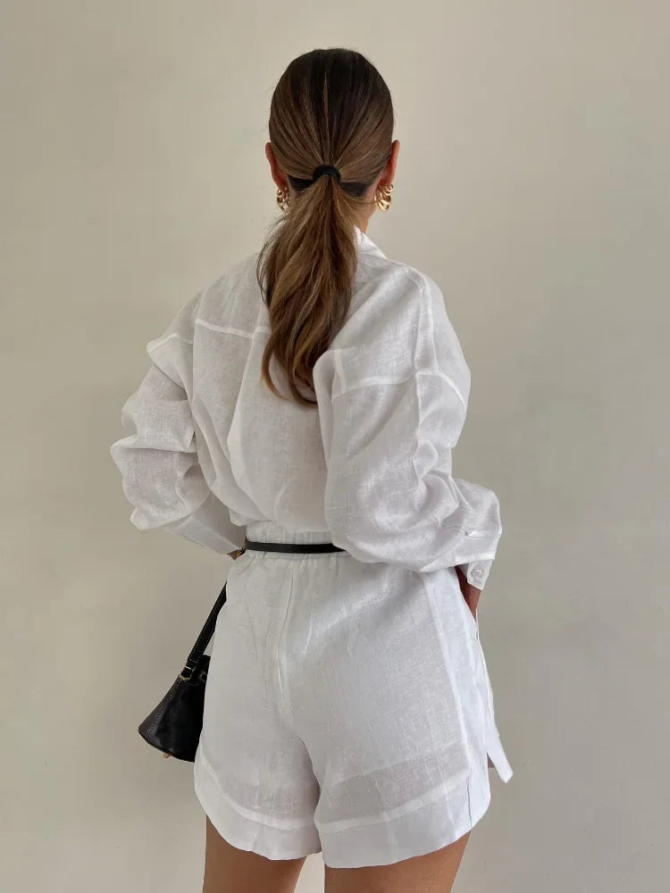 Women  Cotton Linen 2 Pieces Set