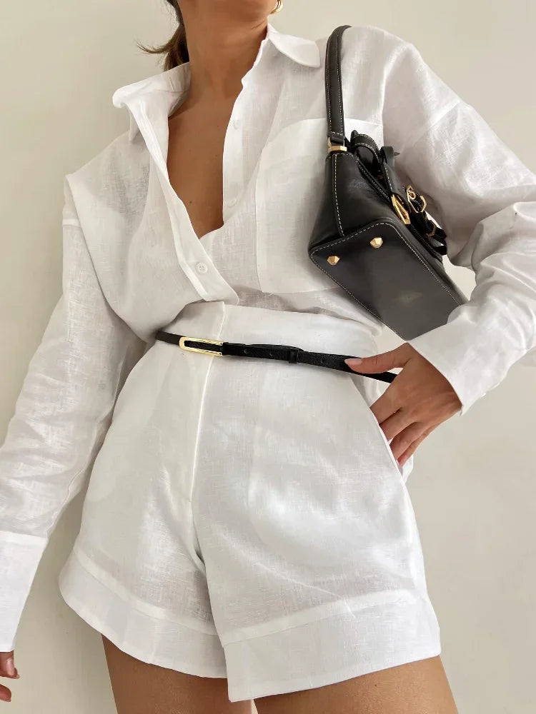 Women  Cotton Linen 2 Pieces Set