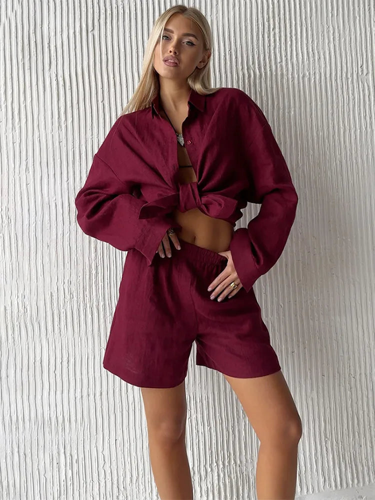 Casual Cotton Linen Suit