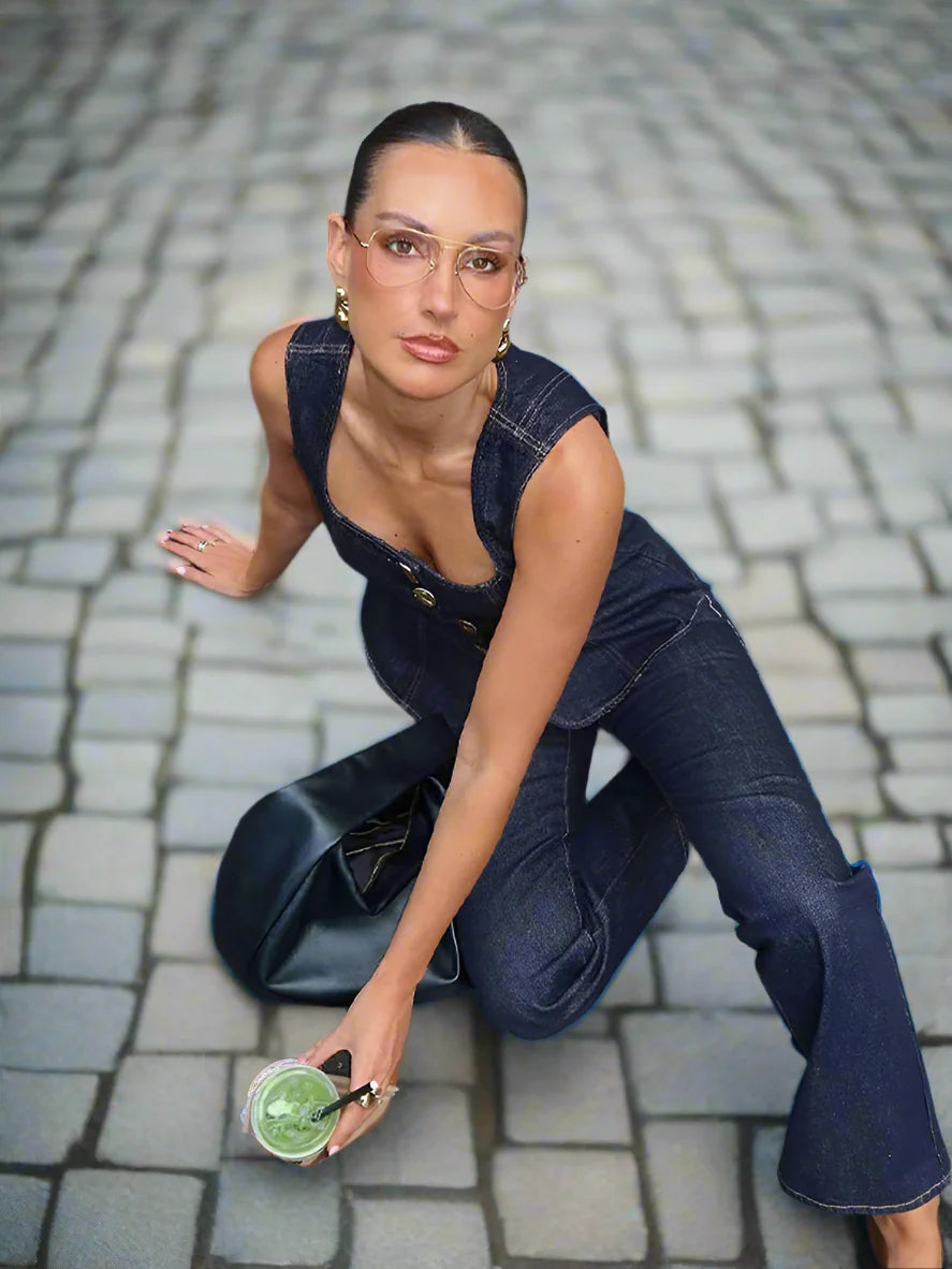 Denim Sleeveless Set Leo