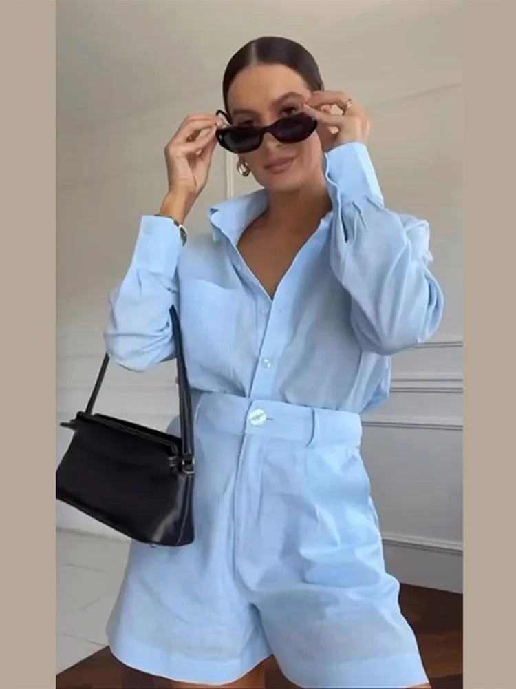 Women  Cotton Linen 2 Pieces Set