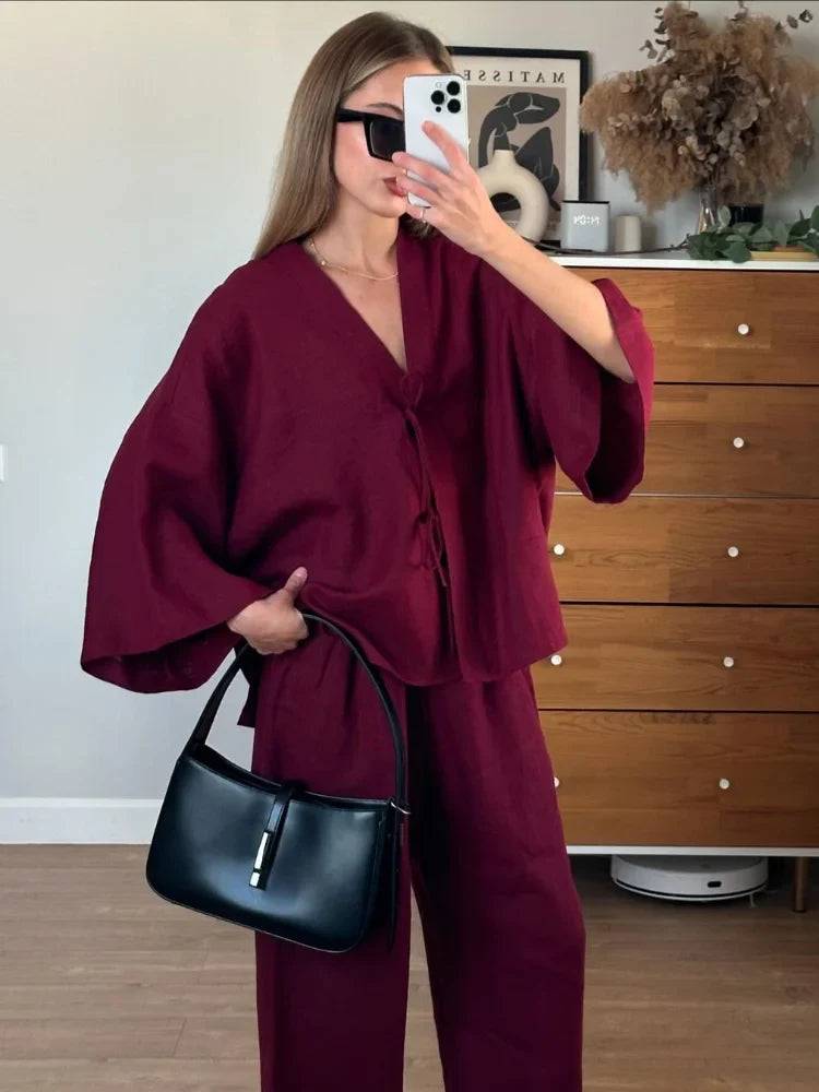 Casual Cotton Linen Suit