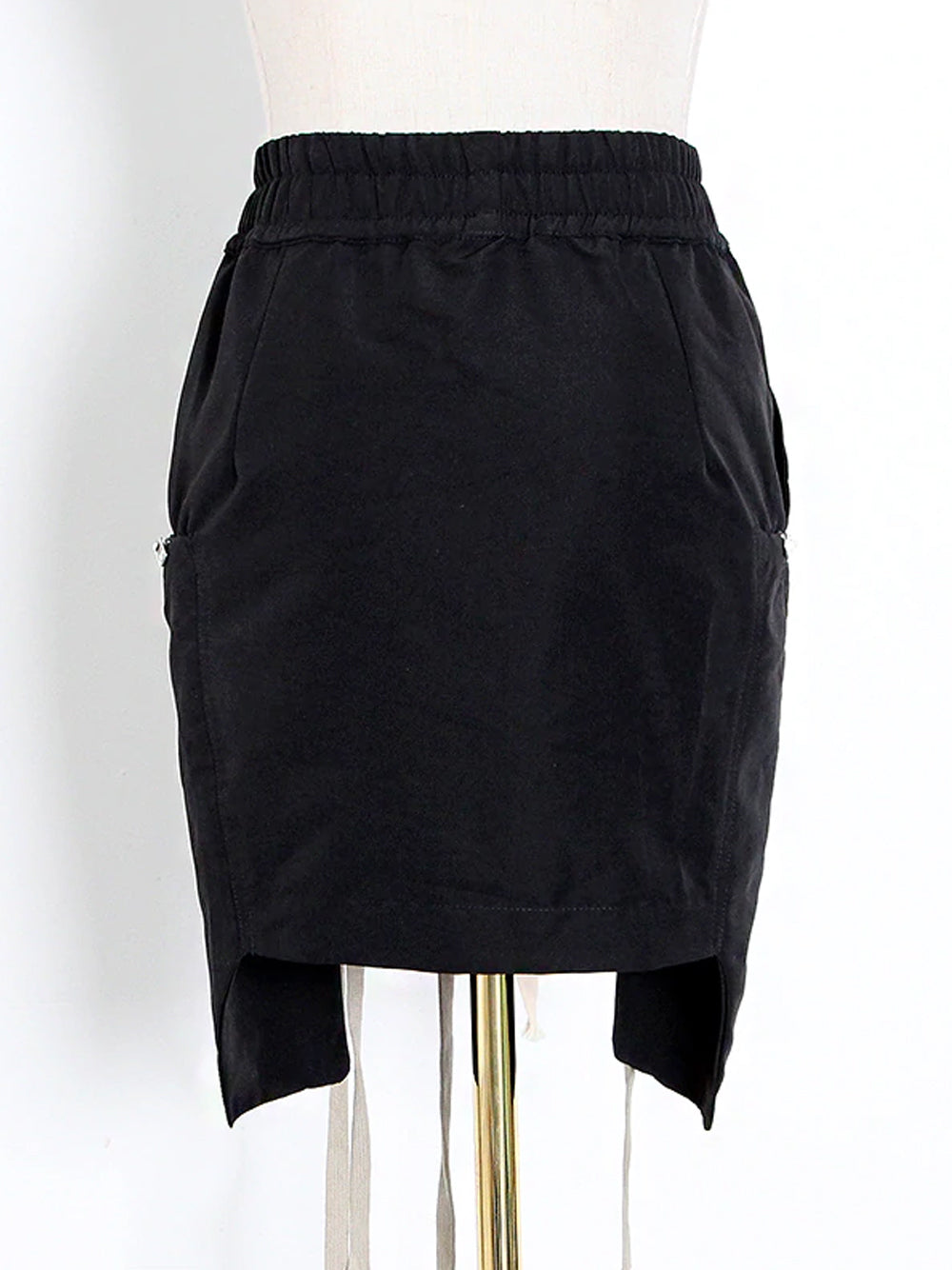 Laced Drawstrings Mini Skirt