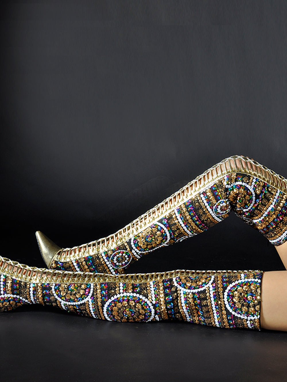 Toe High Knee Heel Boots