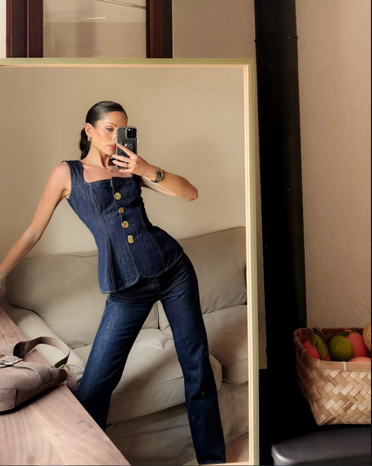 Denim Sleeveless Set Leo